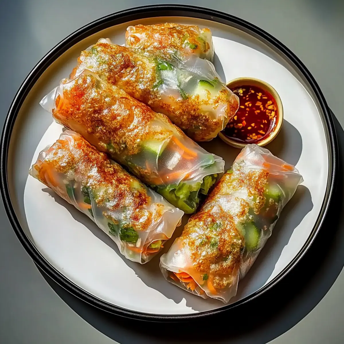 Crispy Air Fryer Rice Paper Noodle Rolls for Guilt-Free Snacking