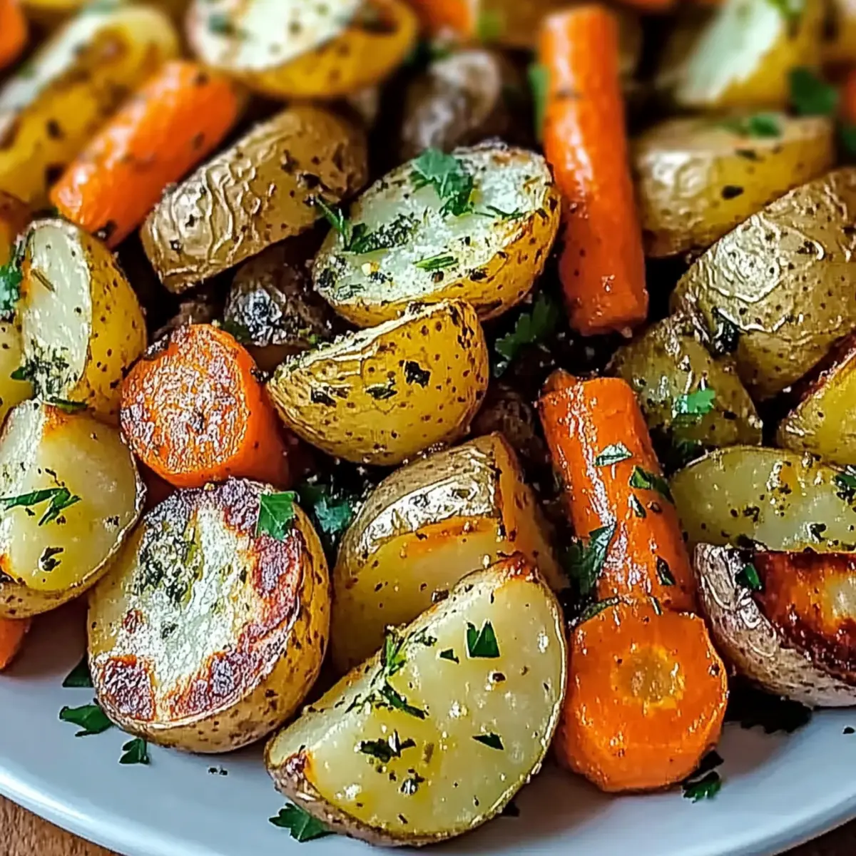 Garlic Herb Roasted Potatoes, Carrots, and Zucchini Bliss
