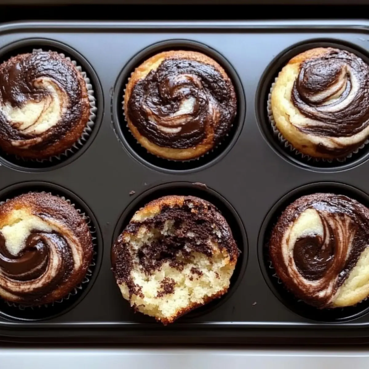 Chocolate Vanilla Swirl Muffins for a Sweet Nostalgic Treat