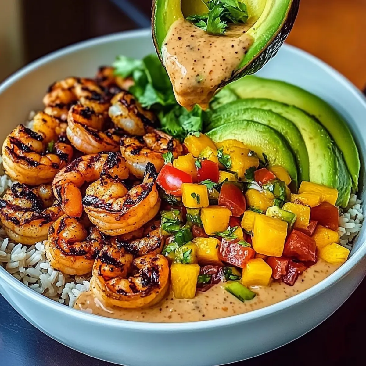 Shrimp and Avocado Bowls with Mango Salsa for Summer Bliss