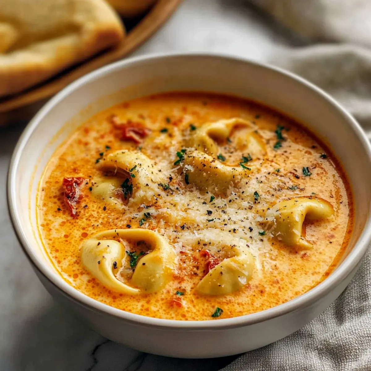 Creamy Cheesy Tomato Tortellini Soup to Warm Your Soul