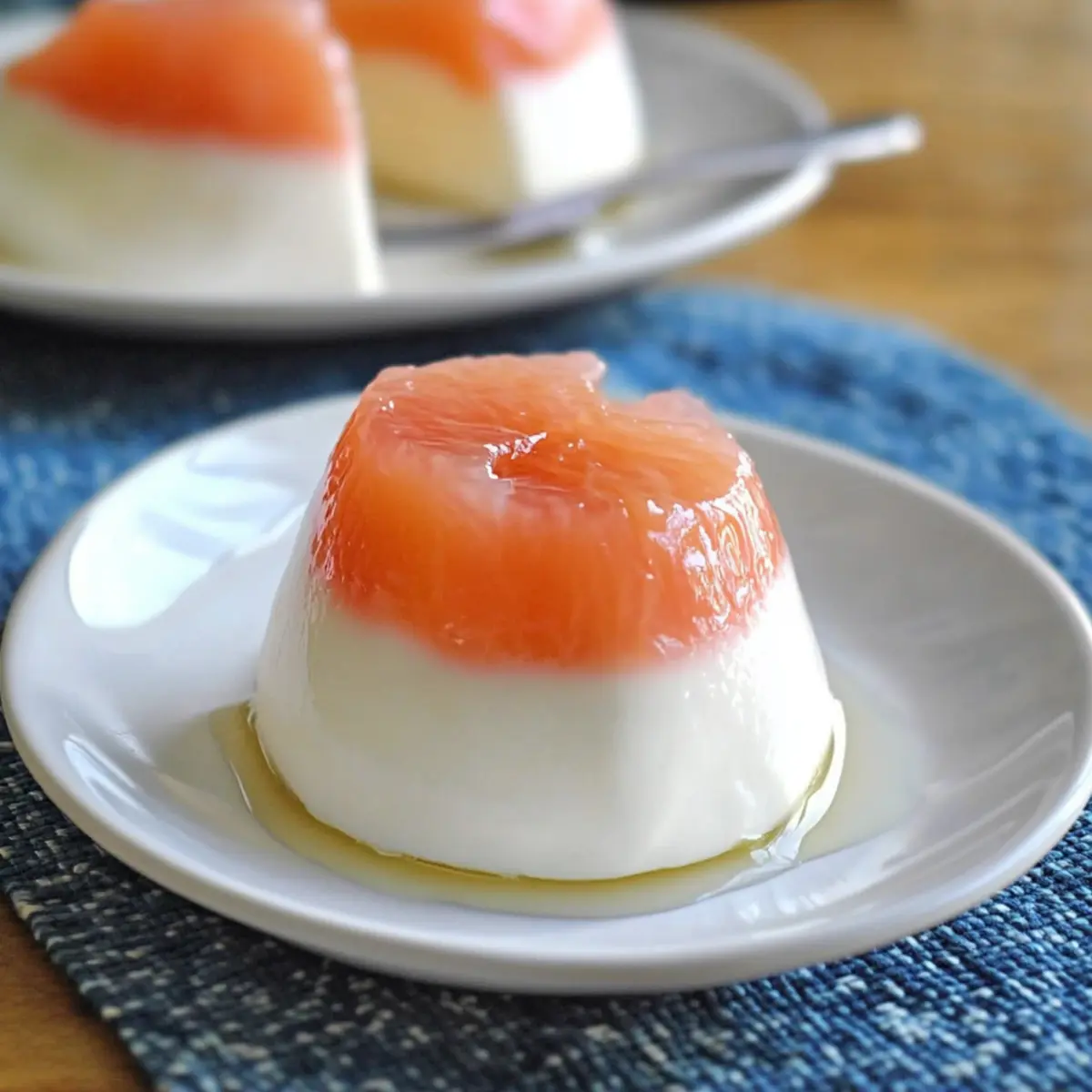 Rosemary Honey Panna Cotta with Grapefruit Jelly Bliss