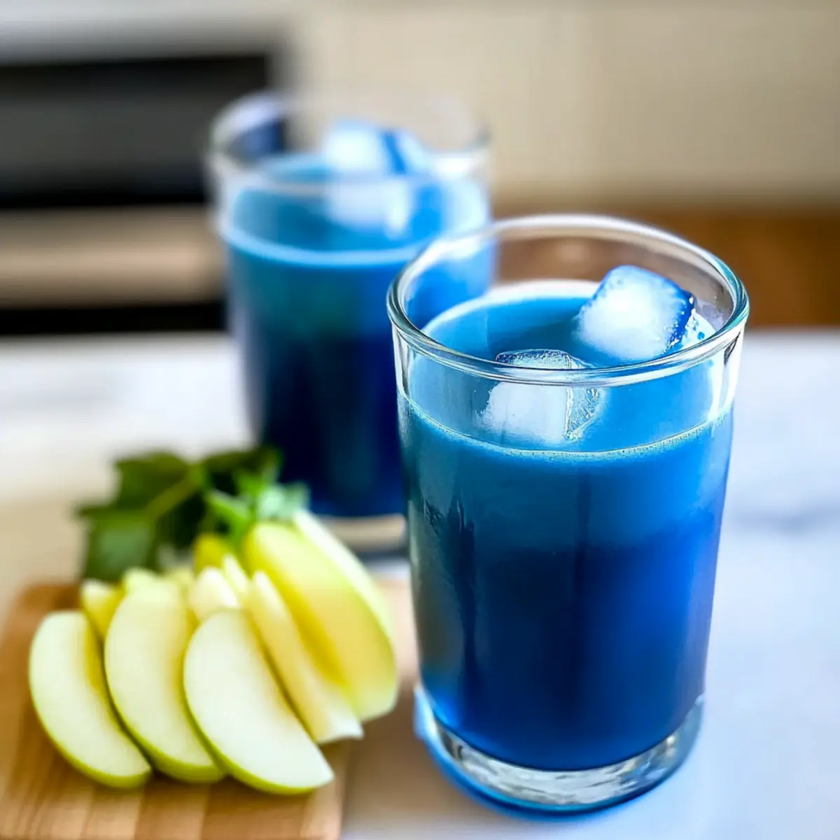 Blue Superfood Juice for a Refreshing Boost of Energy