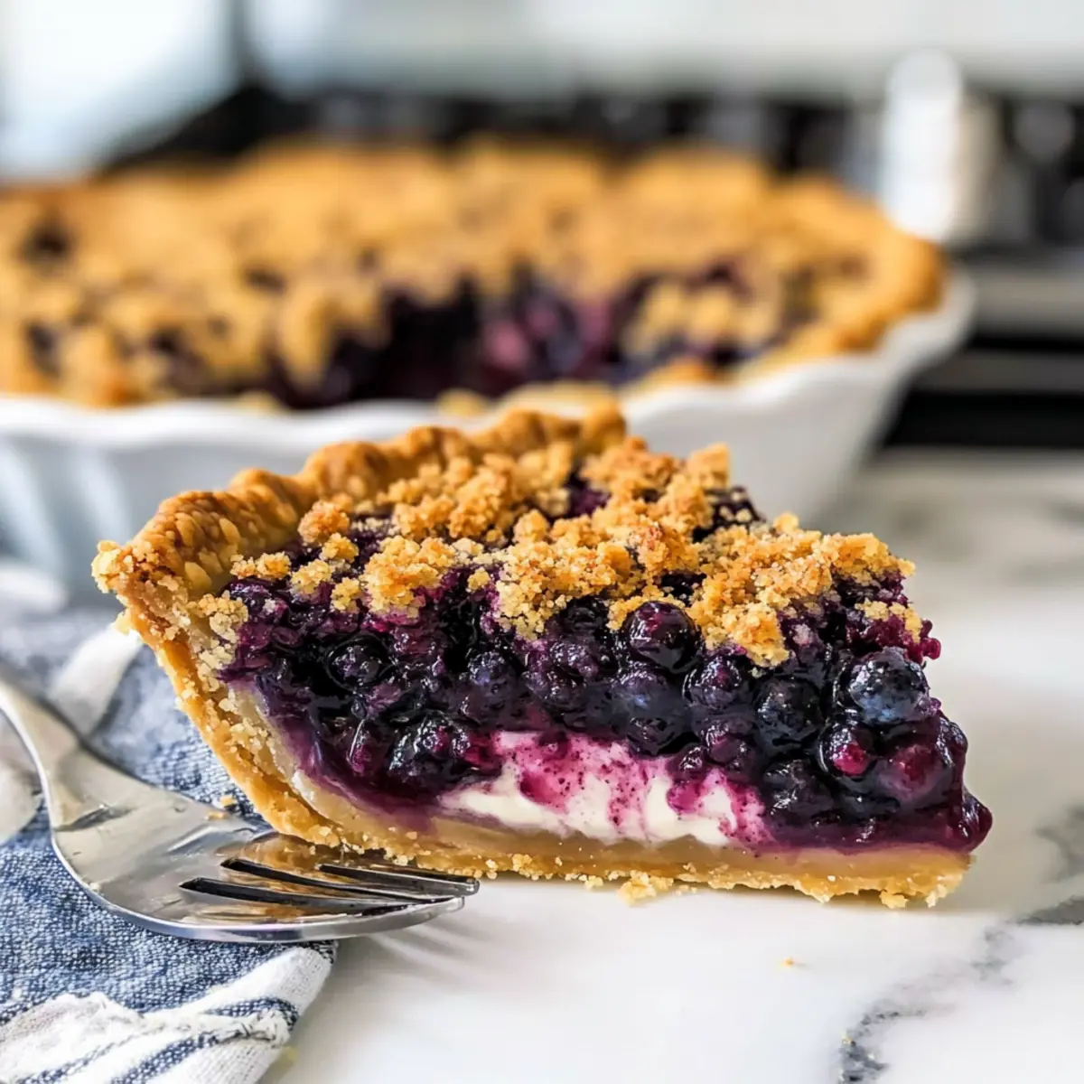 Irresistible Blueberry Pie with Creamy Crust Delight