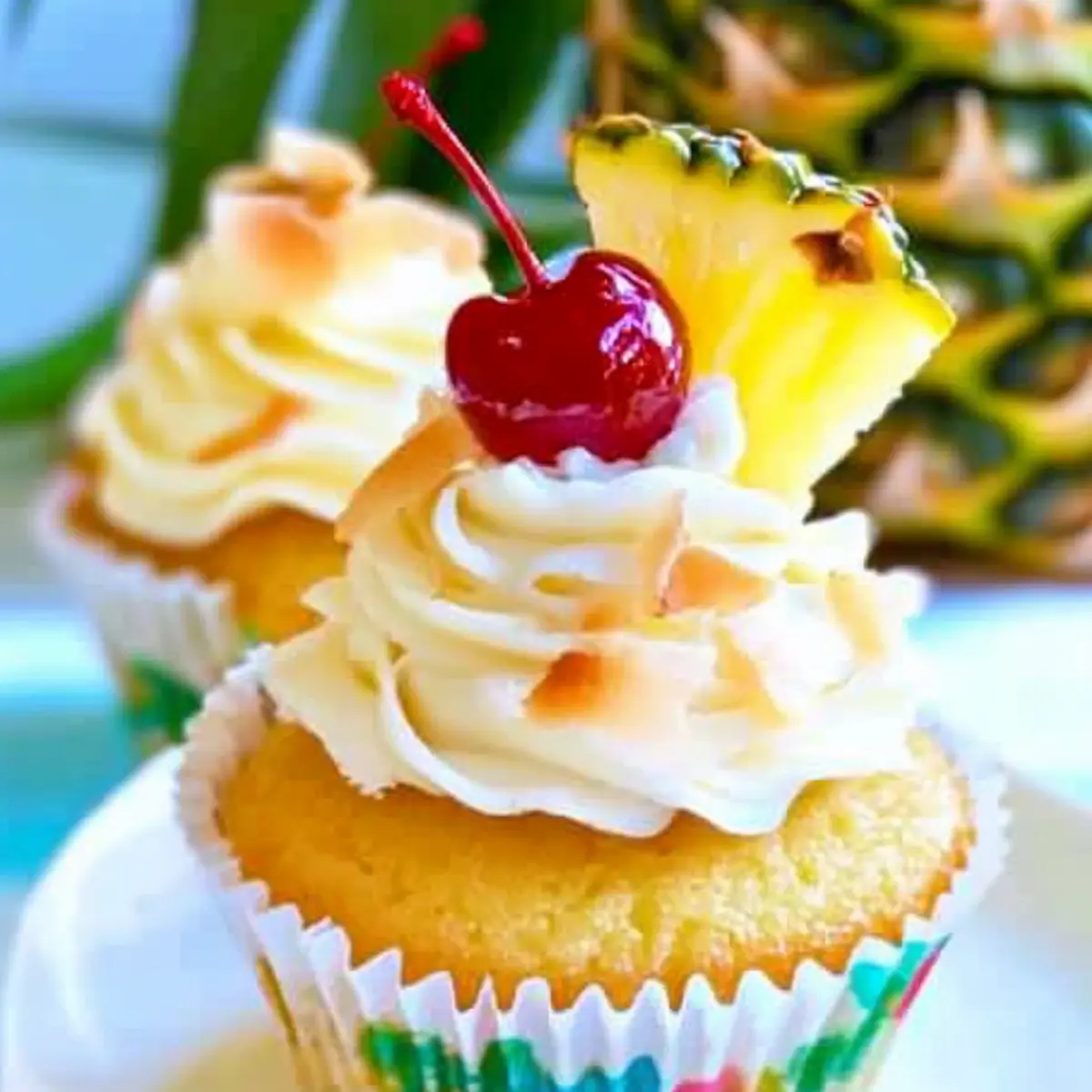 Tropical Pina Colada Cupcakes for Sweet Summer Memories