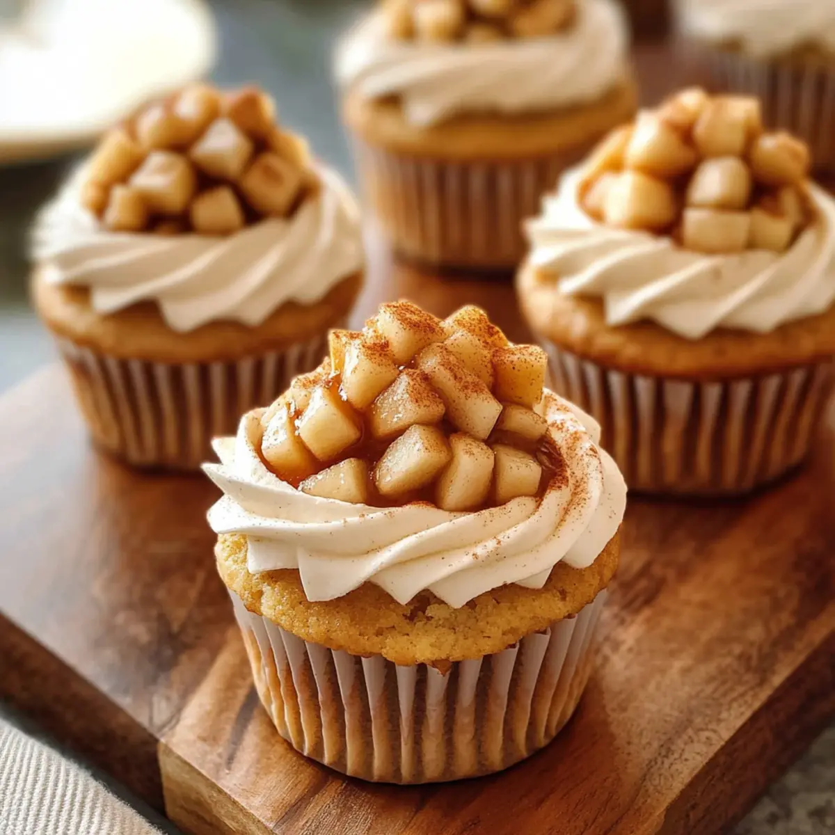Irresistible Apple Pie Cupcakes with Cinnamon Cream Frosting