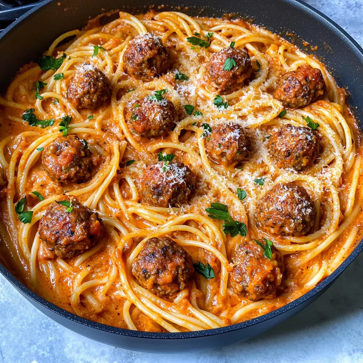 Creamy Spaghetti and Meatballs for the Ultimate Comfort Meal
