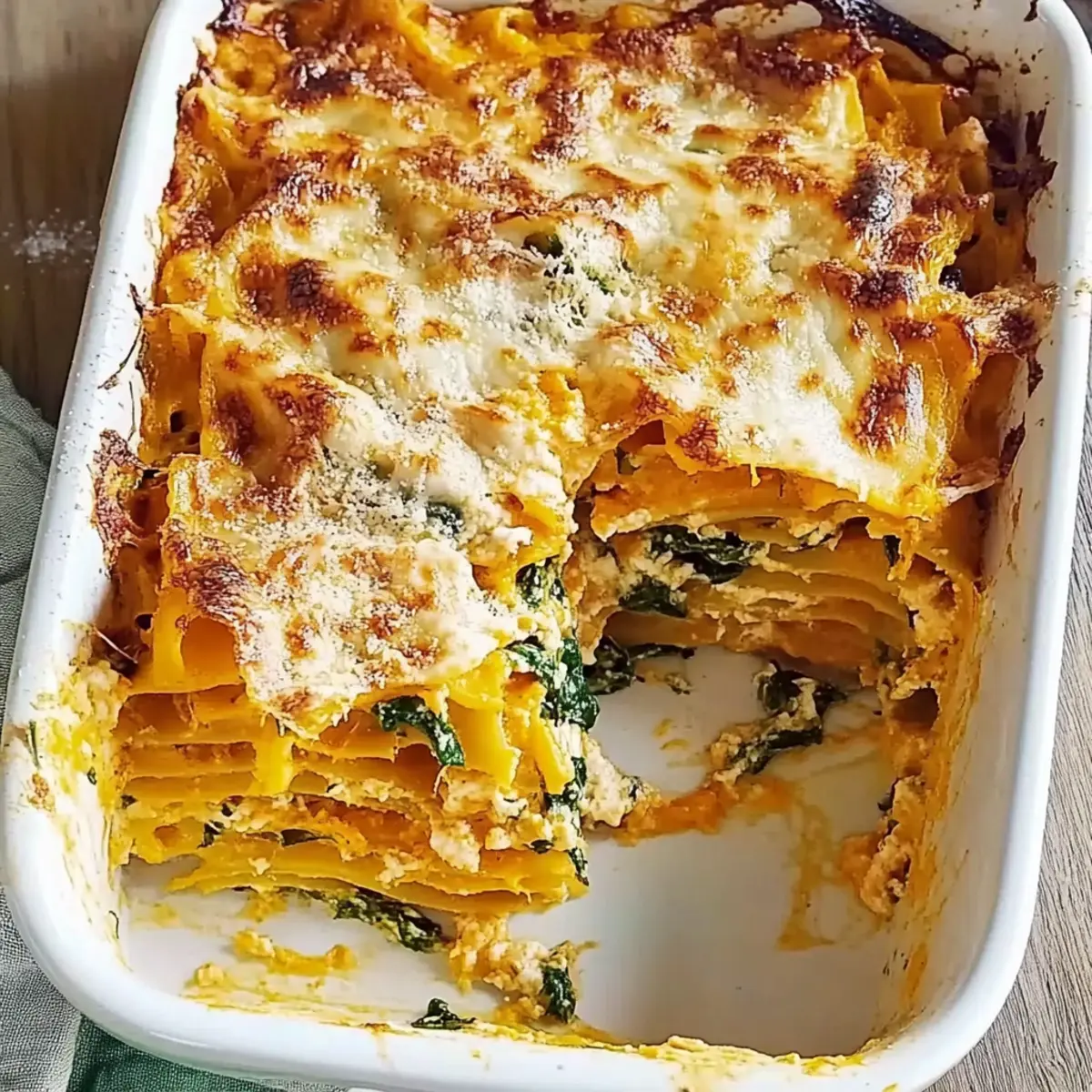 Comforting Italian Butternut Squash and Spinach Lasagna