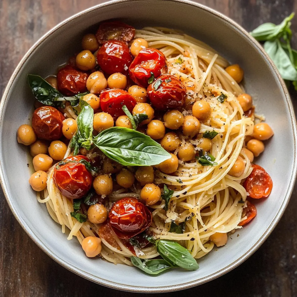 Slow Roasted Tomato and Chickpea Pasta for Cozy Evenings