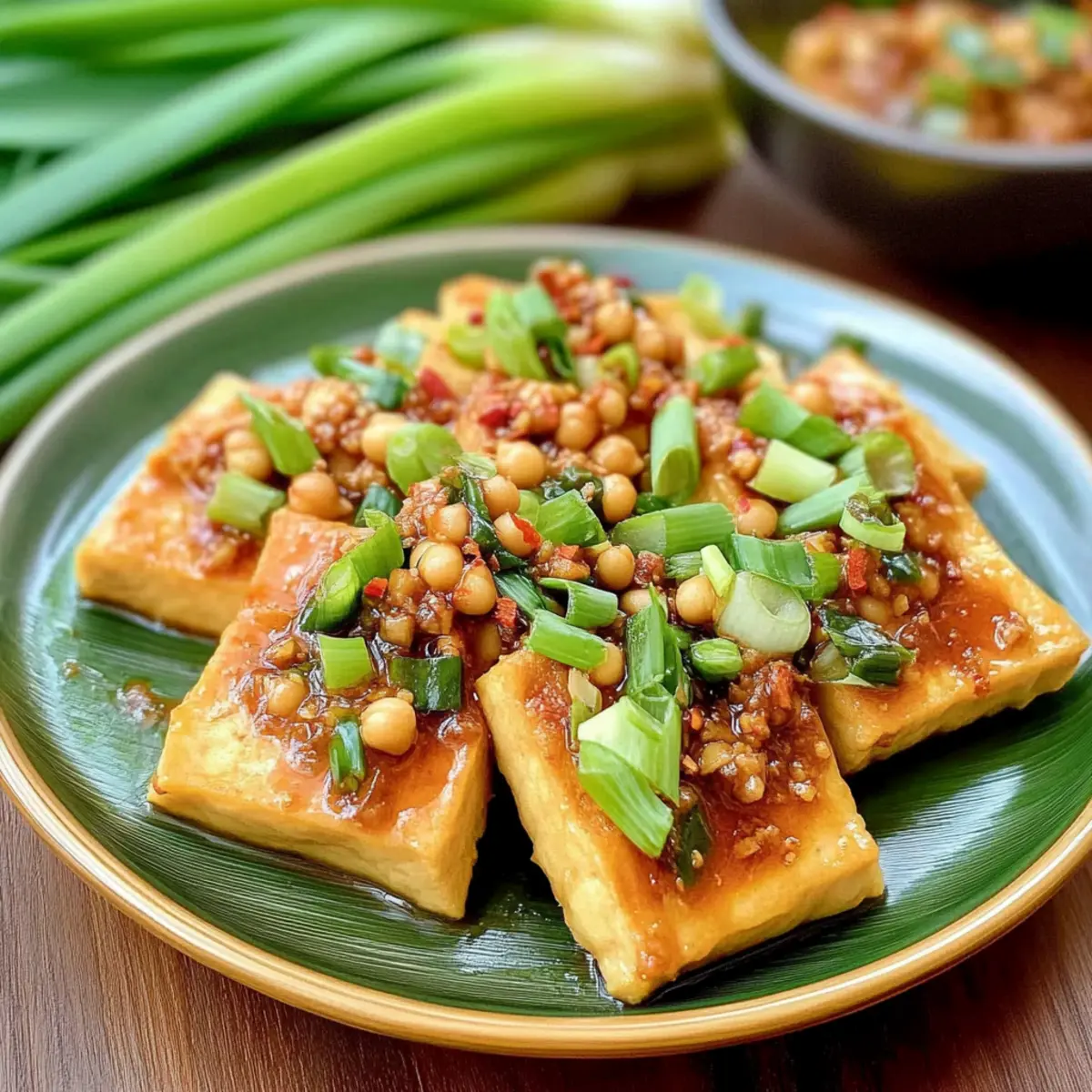 Burmese Tofu with Garlic, Ginger & Chilli Sauce Delight