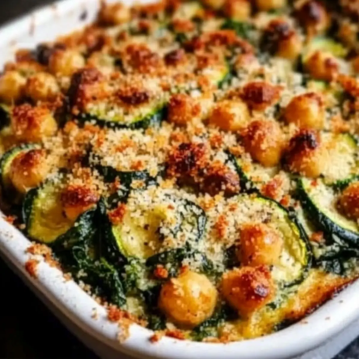 Savory Spinach Zucchini Chickpea Bake for Cozy Nights