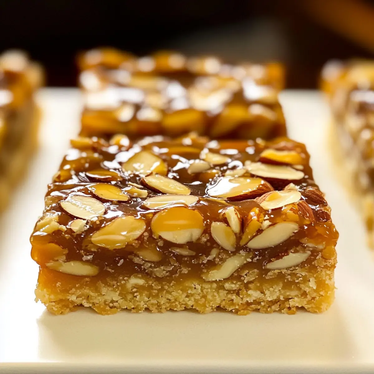 Honey Caramel Almond Shortbread Bars for Sweet Delights