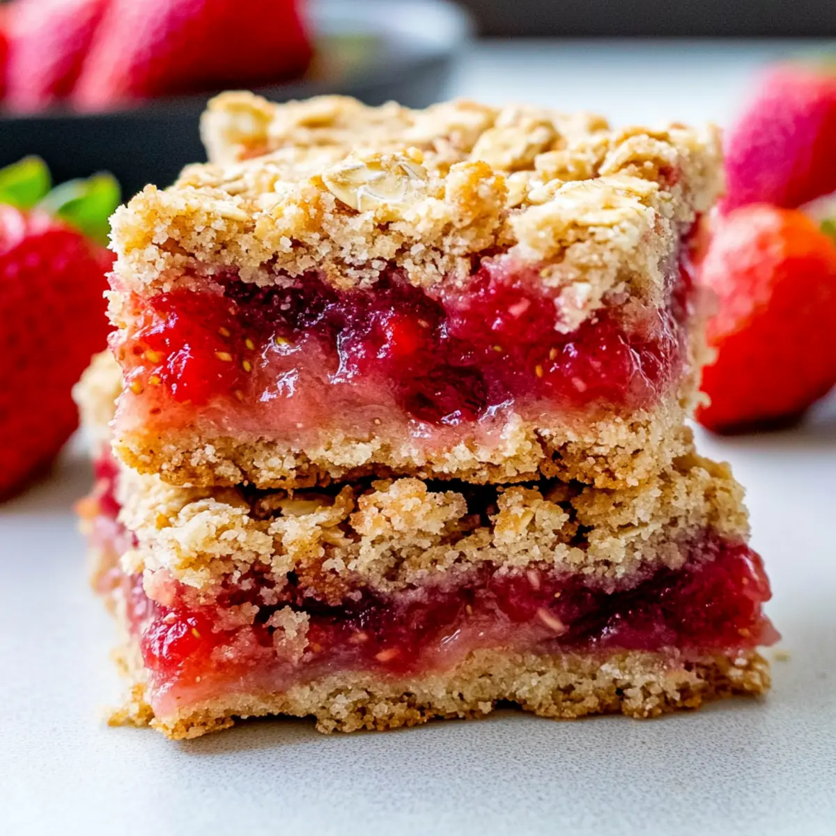 Delicious Strawberry Oatmeal Crumble Bars for Any Craving