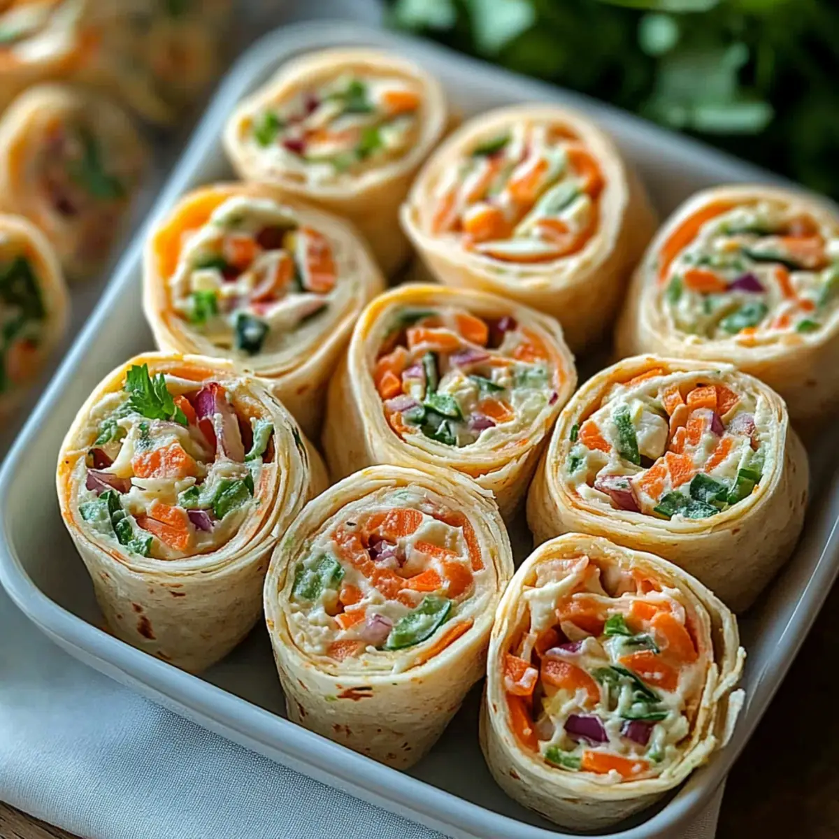 Vibrant Vegetable Tortilla Roll Ups for Tasty Snacking Delight