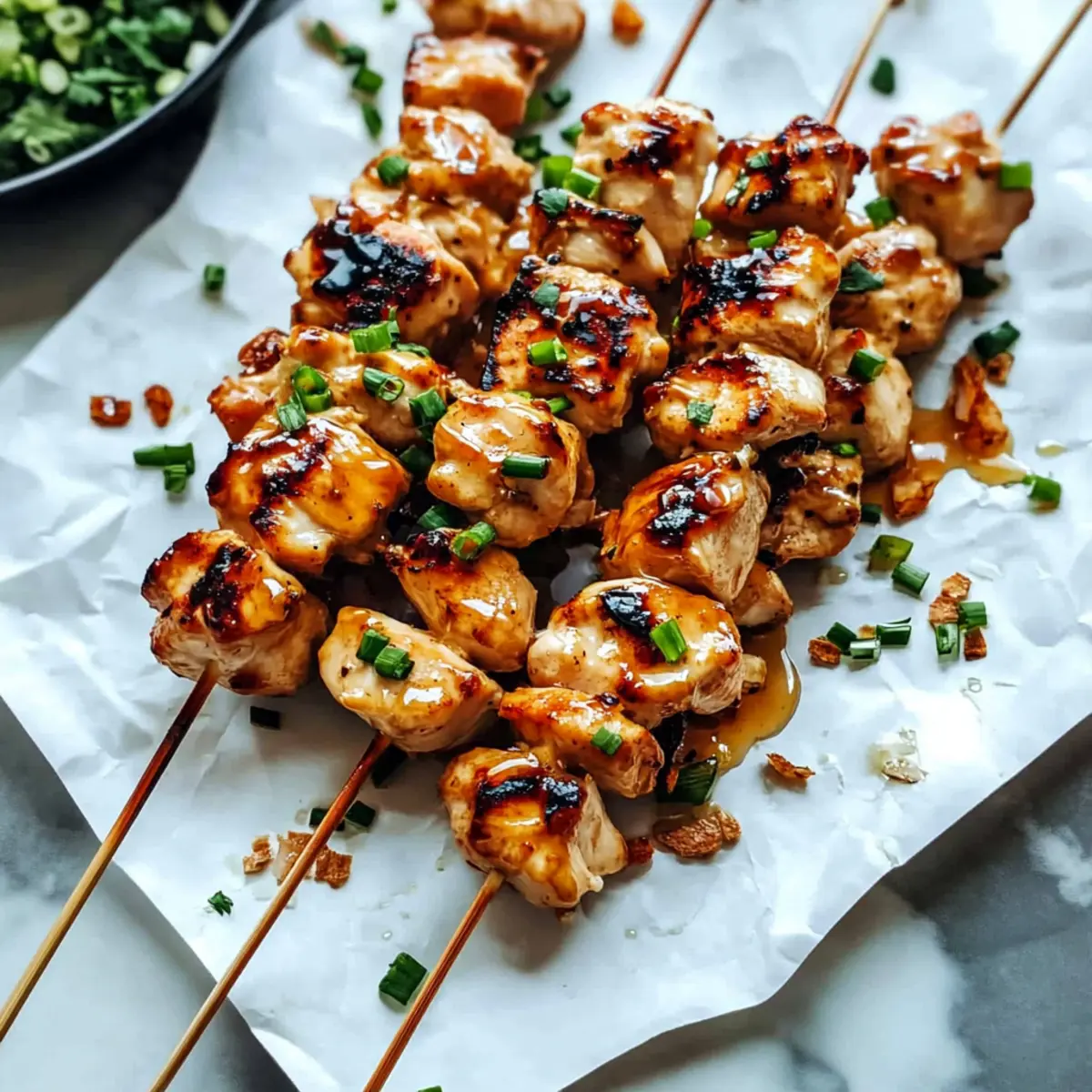 Grilled Asian Chicken Skewers with Sweet Honey Garlic Bliss