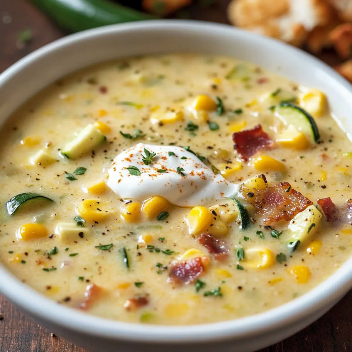 Creamy Summer Corn and Zucchini Chowder You'll Crave