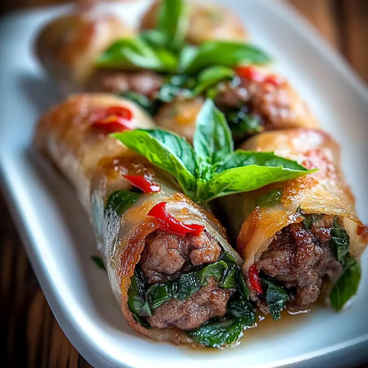 Golden Crispy Thai Basil Beef Rolls for Flavorful Weeknight Dinners
