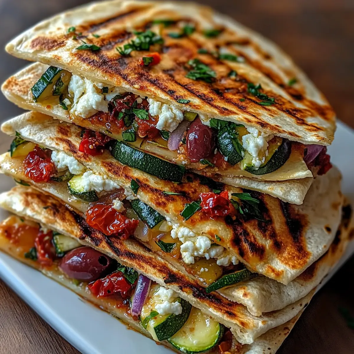 Grilled Mediterranean Veggie Quesadillas for Quick Flavor Bliss