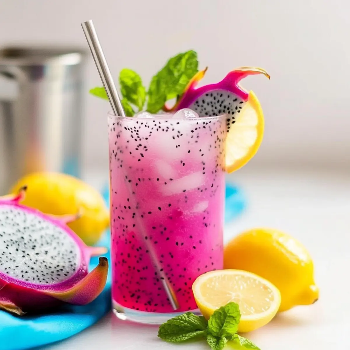 Delightfully Refreshing Dragon Fruit Lemonade for Summer Sips