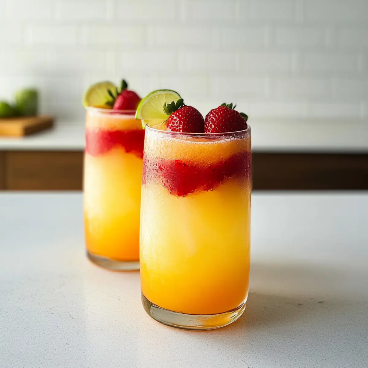 Bright and Refreshing Florida OJ Strawberry Sunrise Mocktail