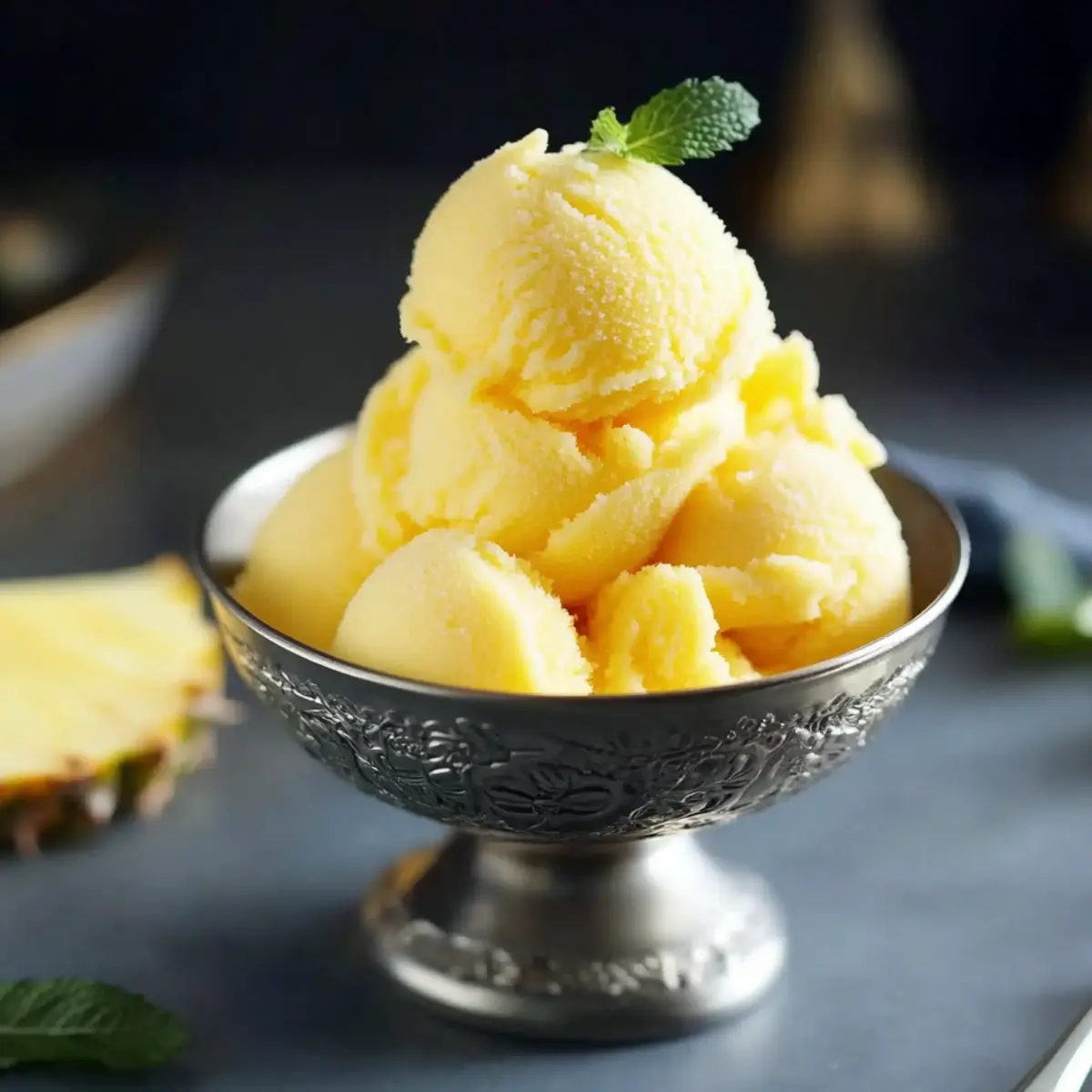 Quick and Refreshing Pineapple Sorbet for Summer Bliss