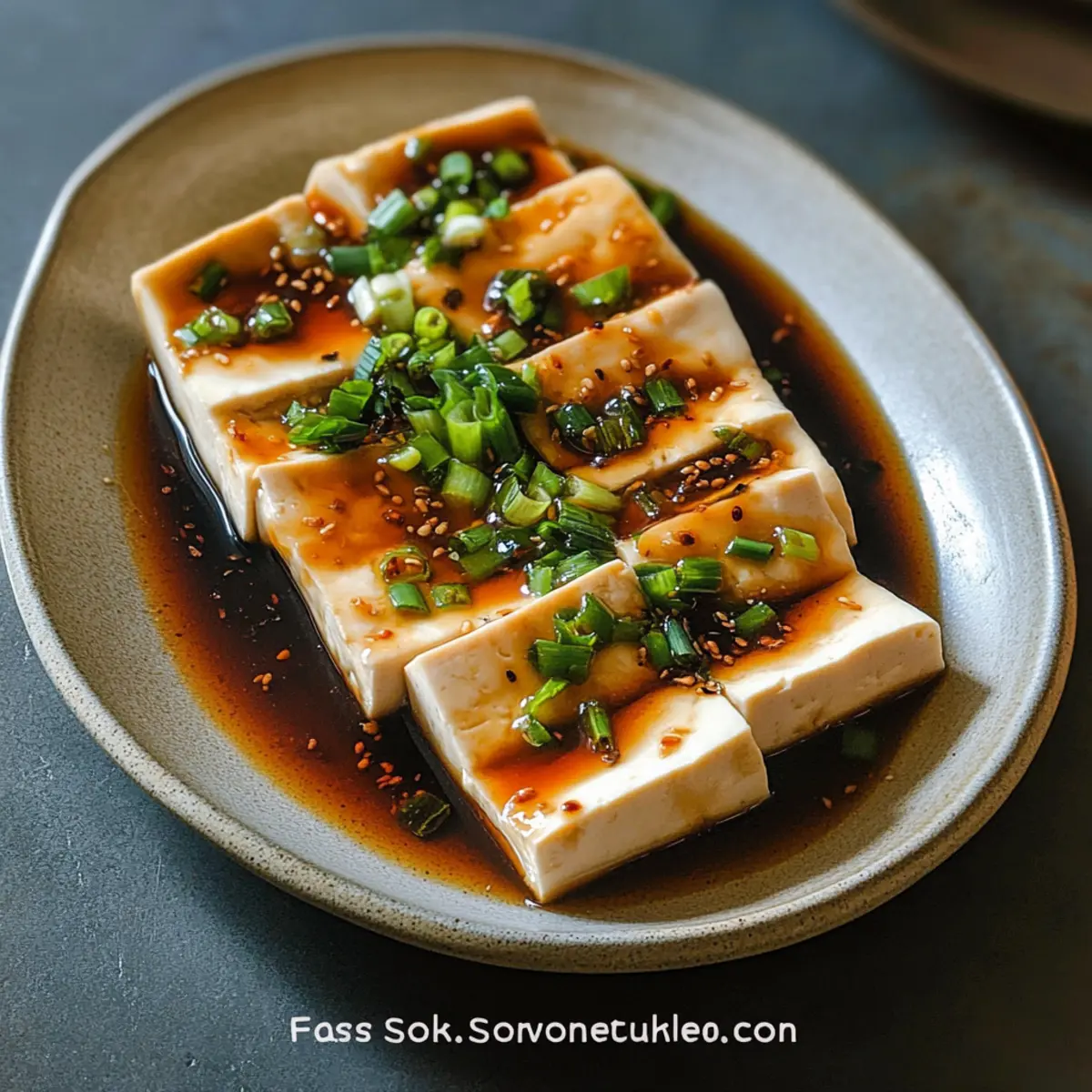 Silken Steamed Tofu with Irresistible Soy Garlic Sauce