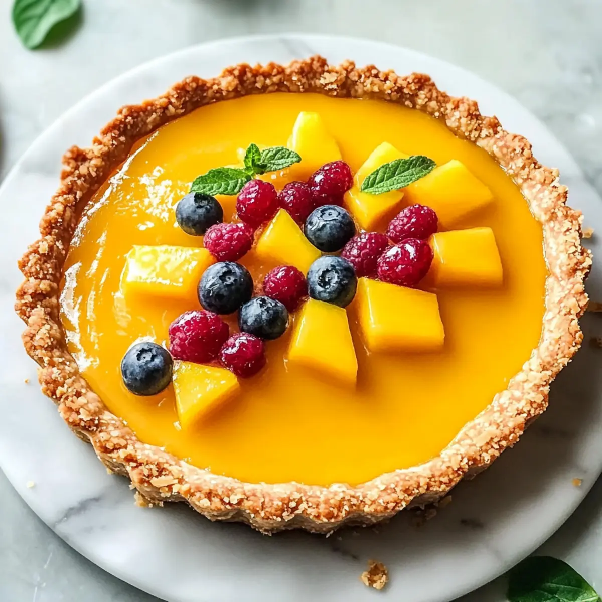 Irresistible Mango Curd Tart with a Toasted Coconut Twist