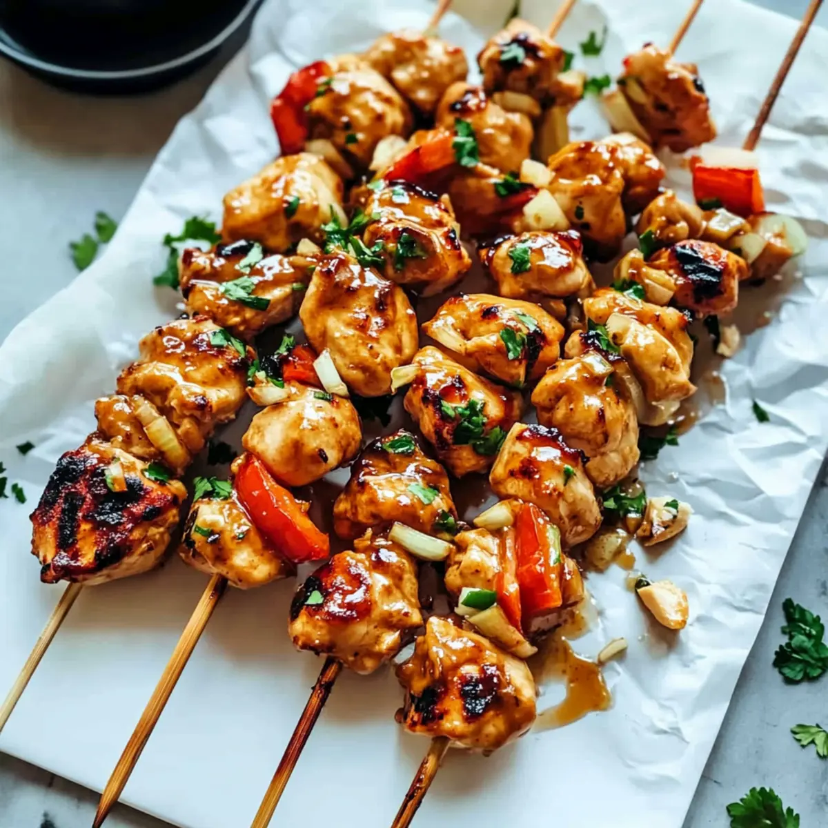Grilled Asian Chicken Skewers with Honey Garlic Sauce Bliss