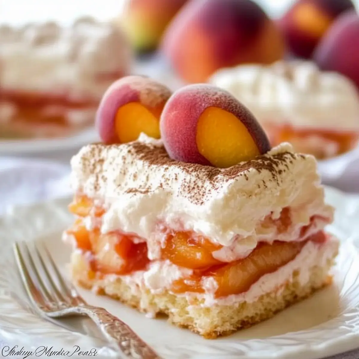 Refreshing Peach Tiramisu for a Summer Sweet Escape