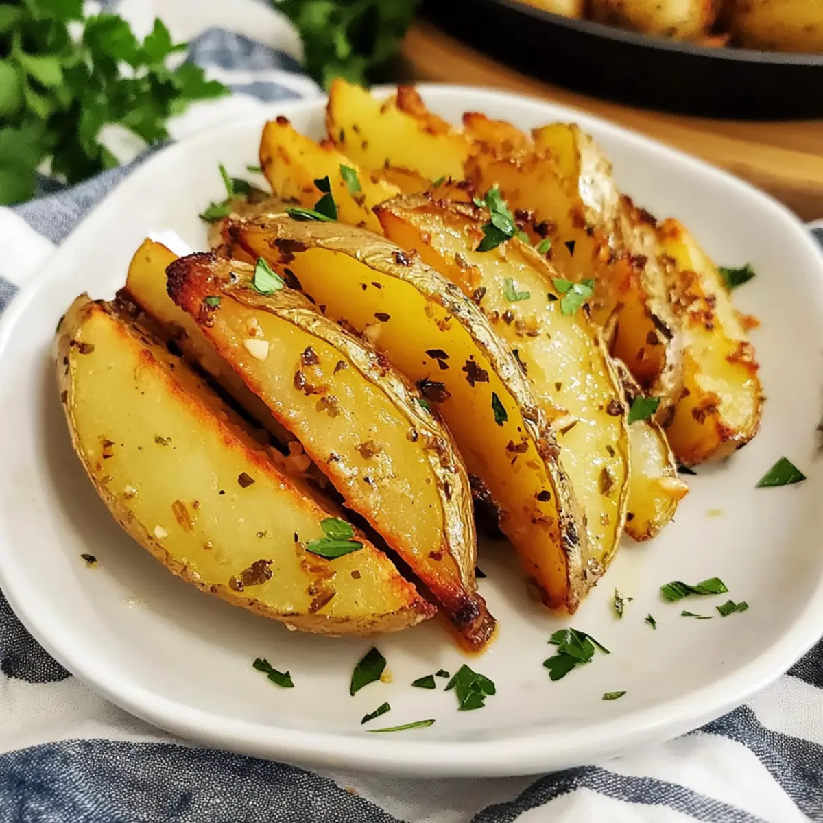 Garlic Butter Potato Wedges for a Cozy Comfort Food Treat