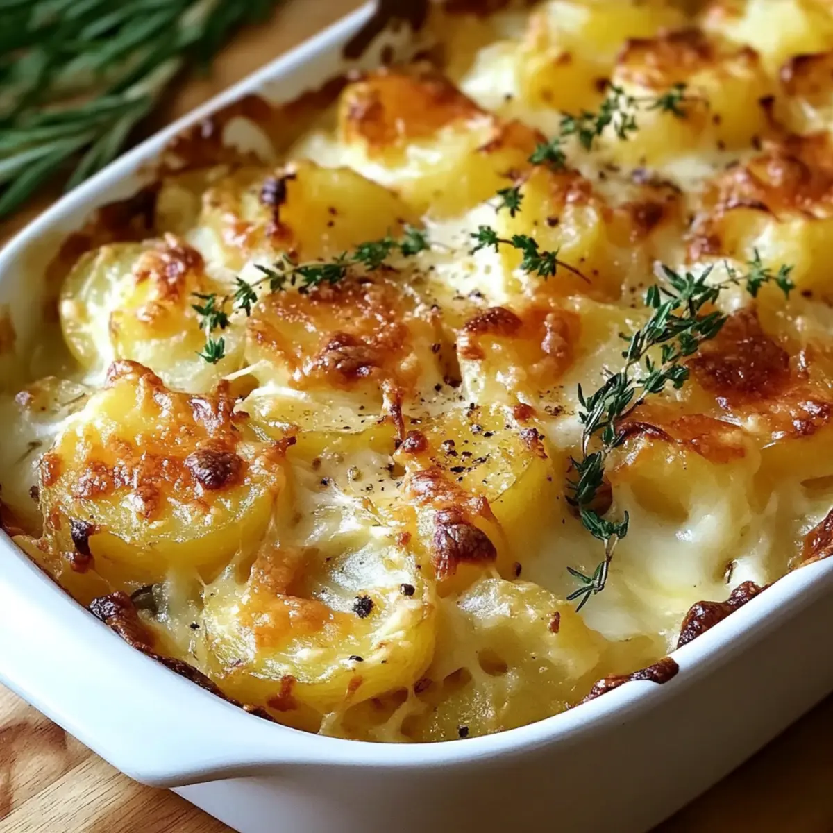 Savory French Onion Potato Bake with a Pineapple Twist