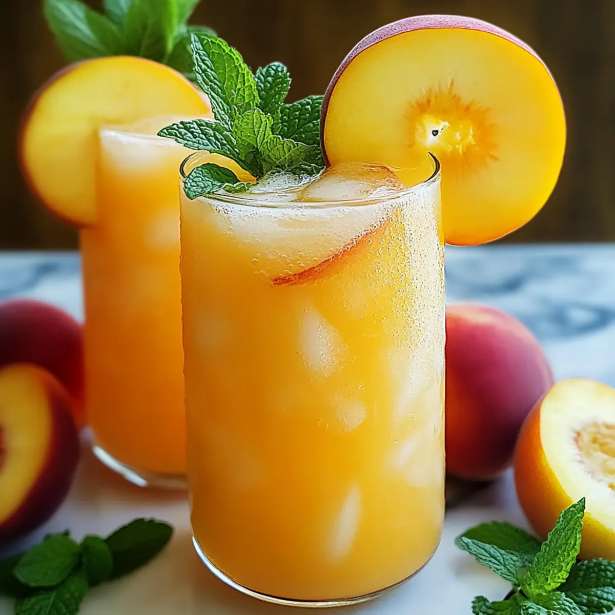 Sweet & Tart Peach Lemonade to Brighten Your Summer Days