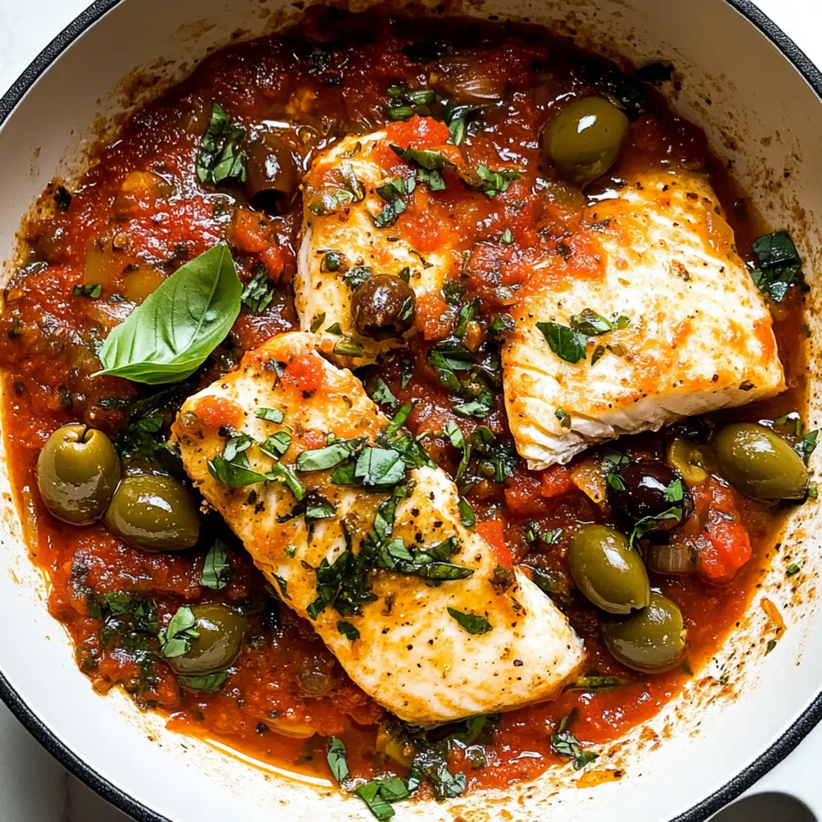 Savory Fish Puttanesca in 35 Minutes – A Quick Mediterranean Delight