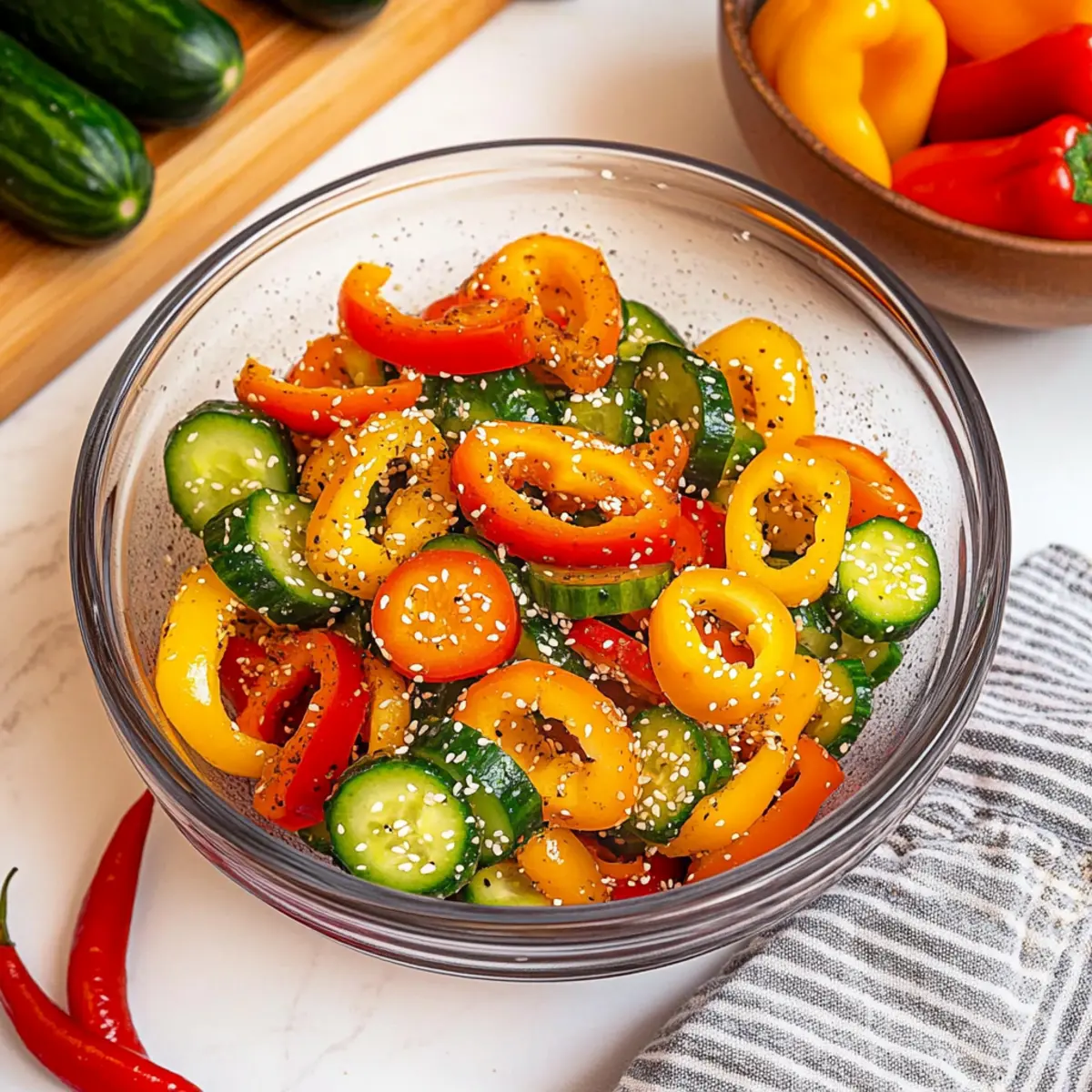 Refreshing Cucumber and Sweet Pepper Salad for Summer Bliss
