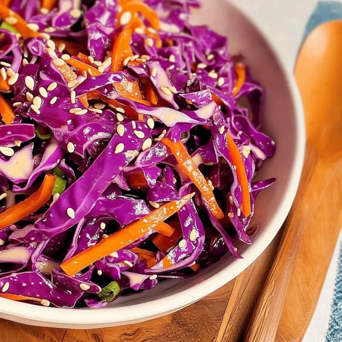 Sweet & Crunchy Asian Purple Cabbage Slaw Recipe to Brighten Meals