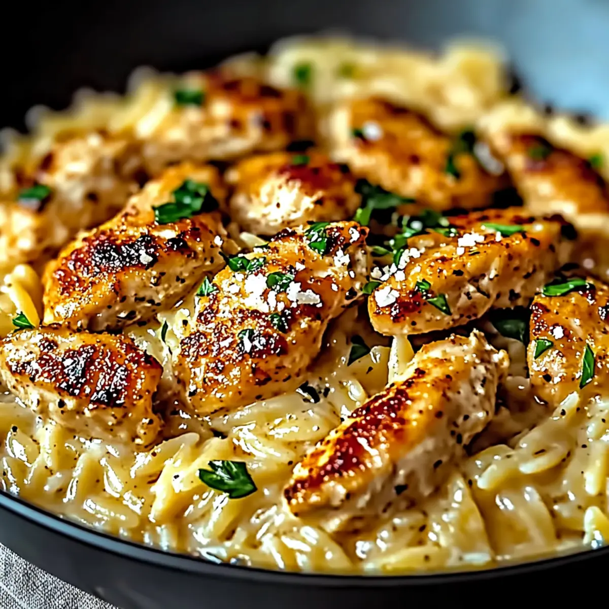 One-Pot Cajun Chicken Alfredo Orzo: Creamy Comfort Made Easy
