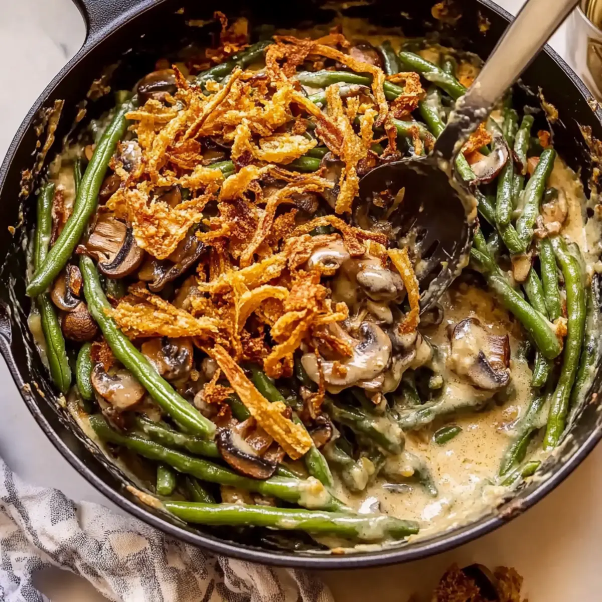 Creamy Green Bean Casserole with Crispy Shallots Bliss