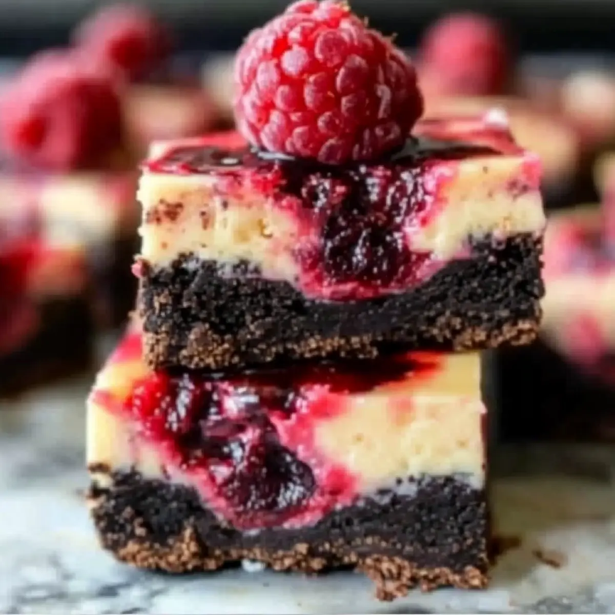 Delicious Raspberry Cheesecake Bars with an Oreo Twist