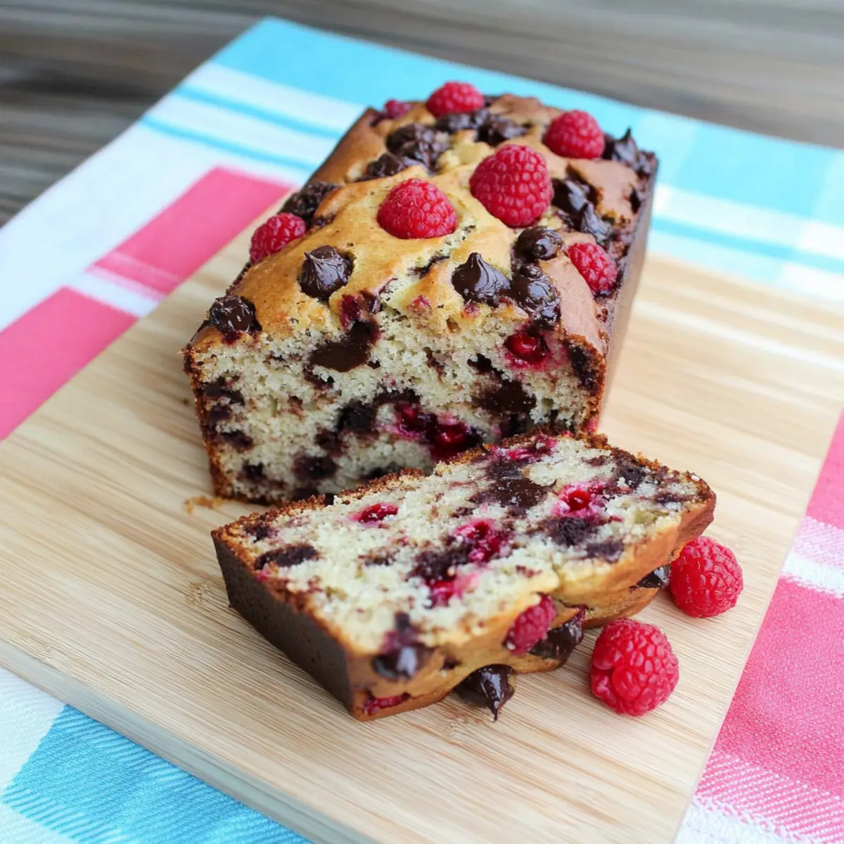 Raspberry Dark Chocolate Banana Bread That's Irresistibly Moist