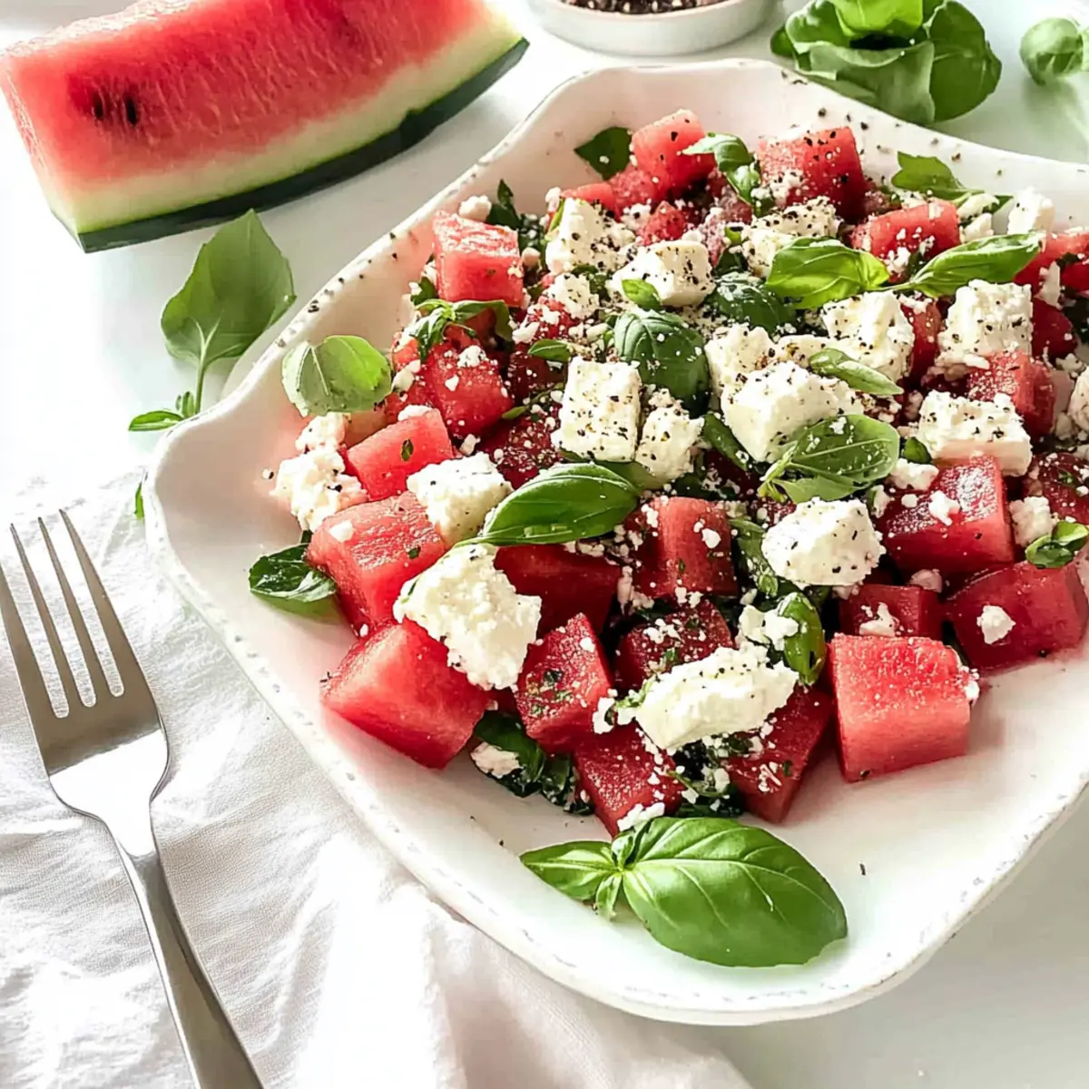Watermelon Basil Feta Salad: Your New Summer Delight