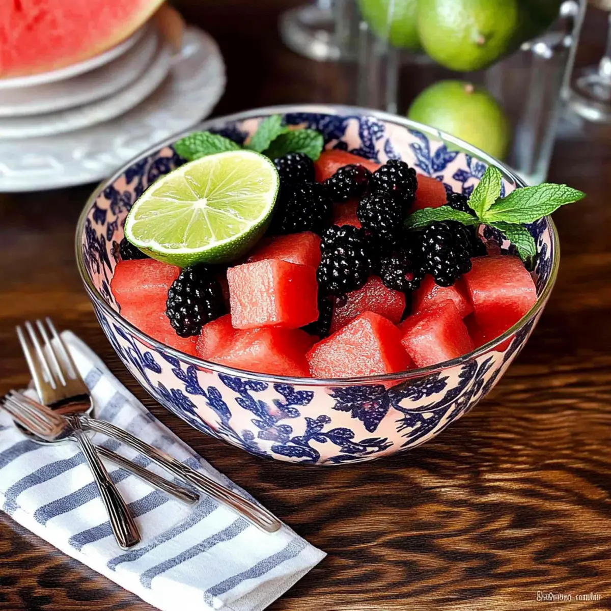 Refreshing Watermelon Blackberry Lime Salad for Summer Bliss