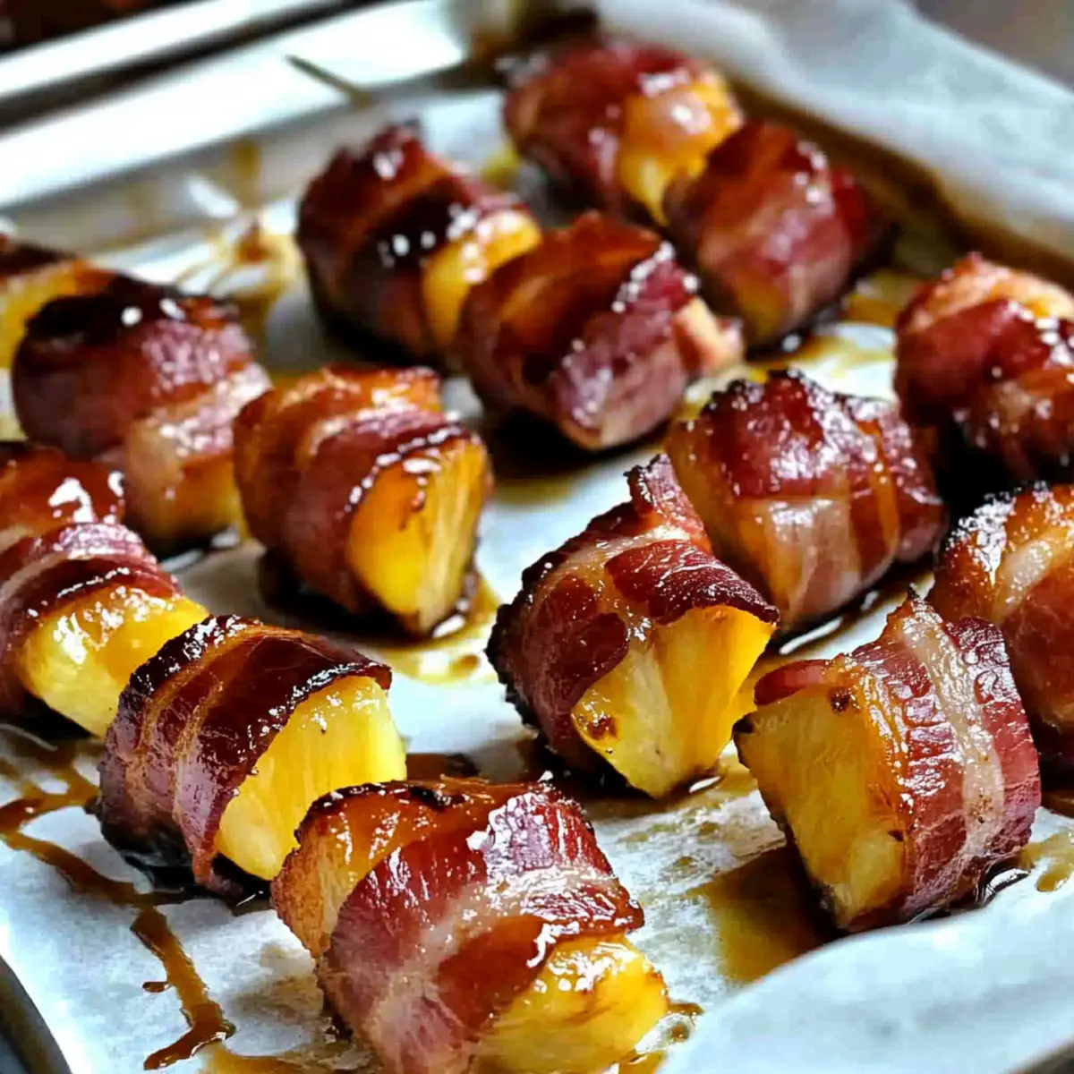 Bacon Wrapped Pineapple Bites: Sweet & Savory Bliss
