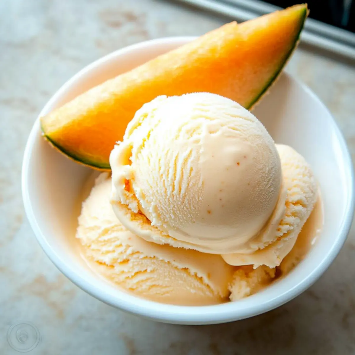 Cantaloupe Sea Salt Ice Cream: Summer's Creamy Delight